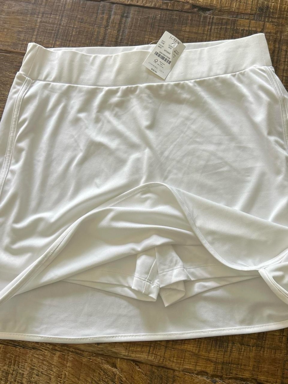 J. Crew White Active Skort with Built-In Shorts